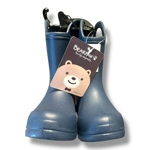 BearPaw Navy Blue Kids' Rain Boots Size 3 (6-9 Months) NWT Casual Rain Gear